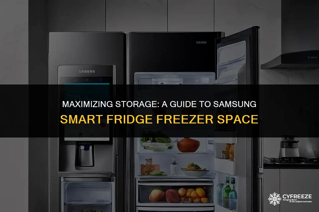 how much freezer space in a samsung smart fridge