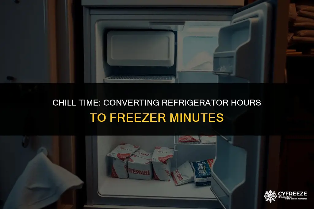 how much is 2 hours in fridge in freezer