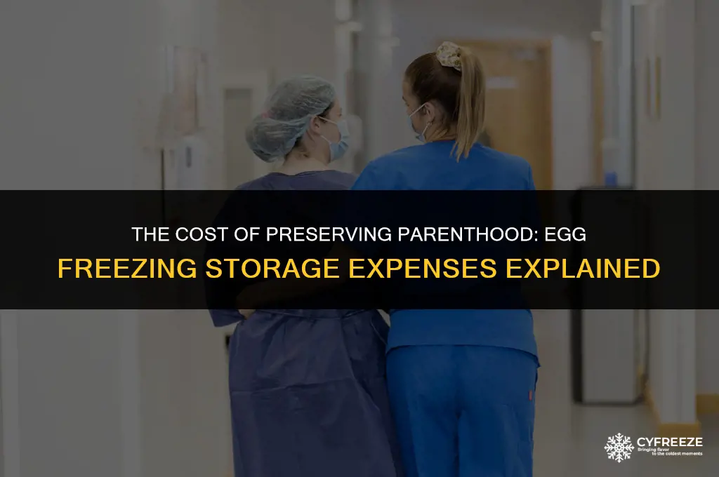 how much is egg freezing storage
