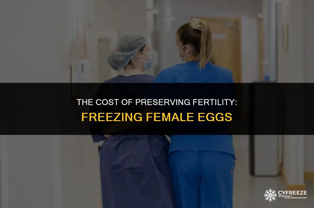 how much it coal to freeze female eggs