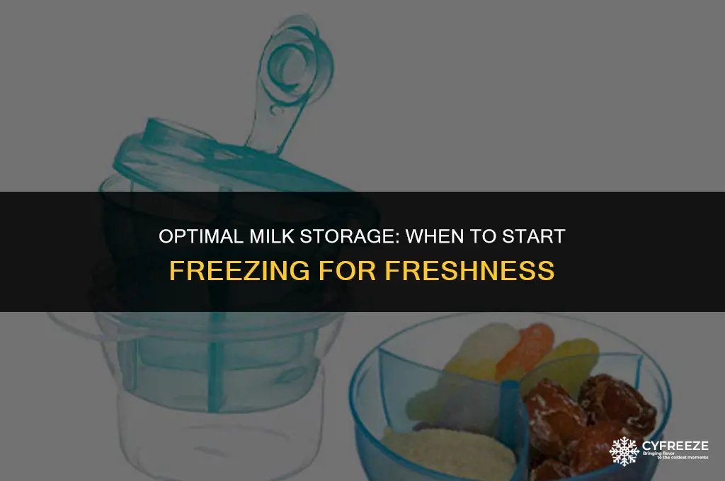 how much milk in fridge before i start freezing