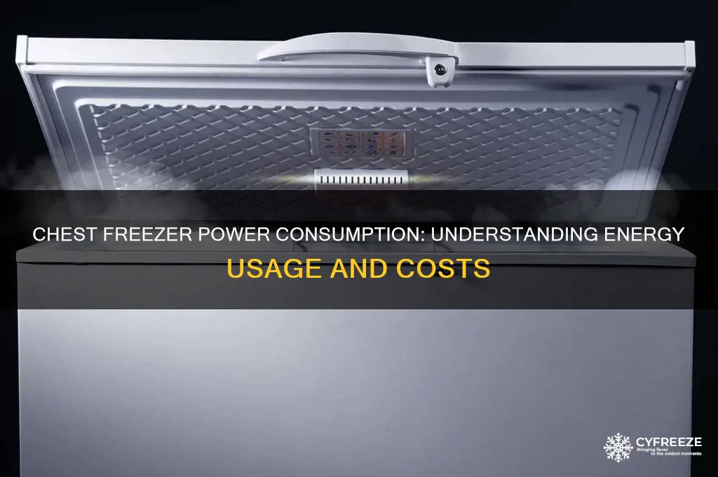 how much power does a chest freezer use