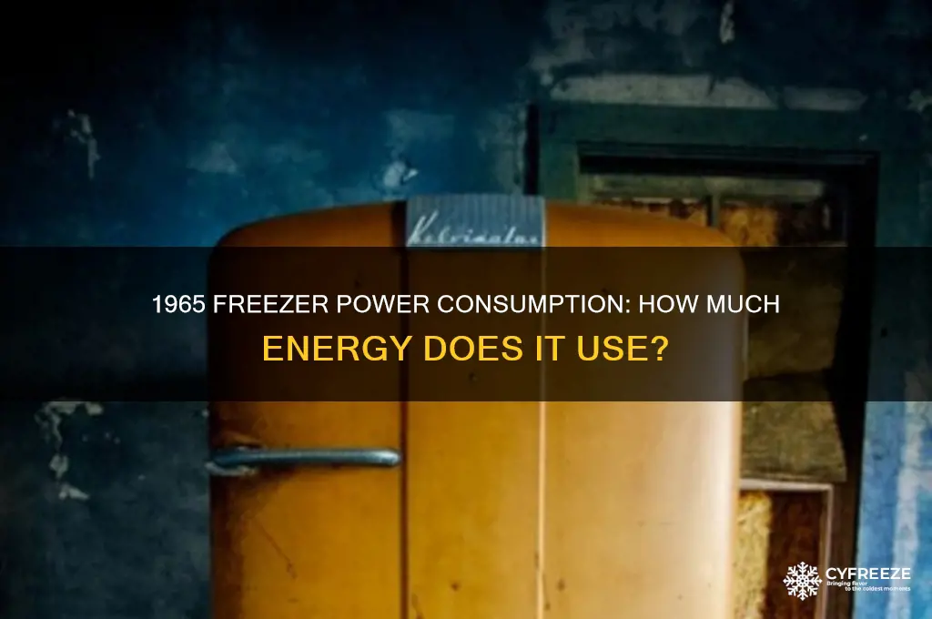 how much power does a freezer from 1965 use