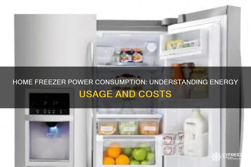 how much power does a home freezer use
