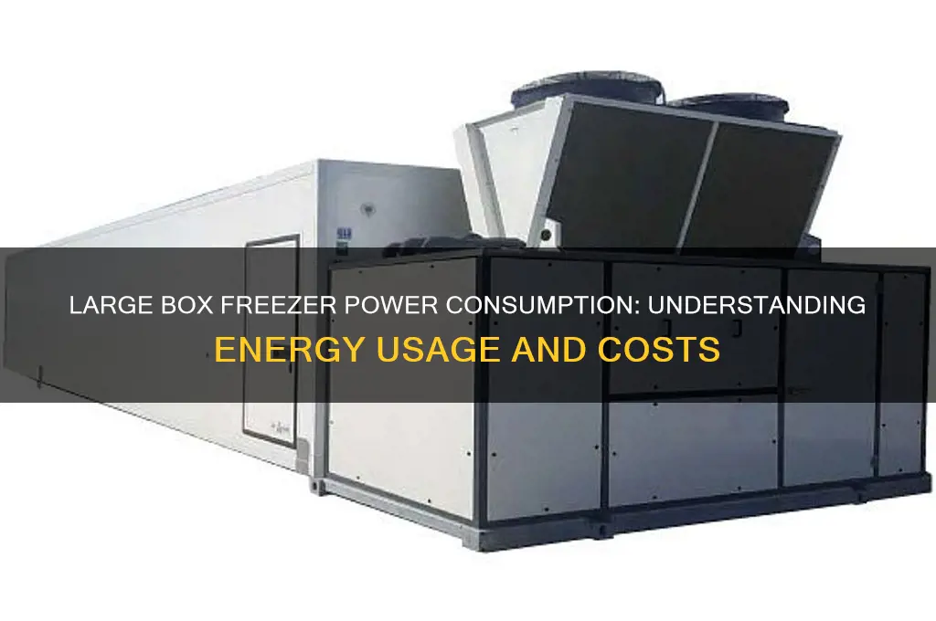 how much power does a large box freezer use