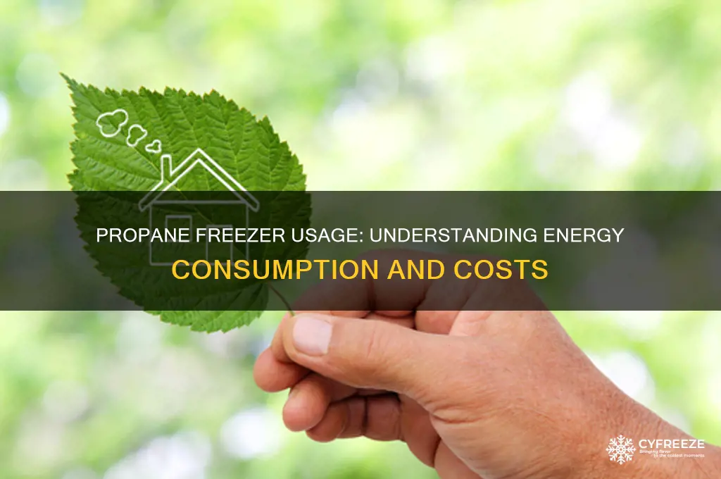 how much propane does a freezer use