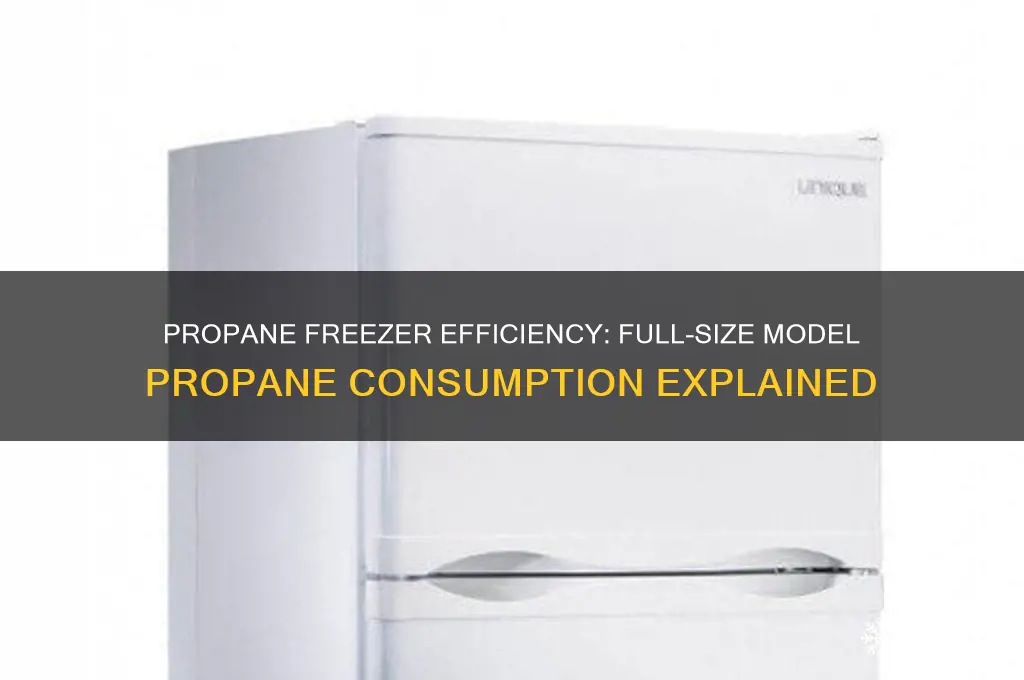 how much propane does a full size propane freezer use