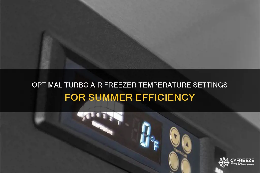 how much should turbo air freezer temperature be in summer