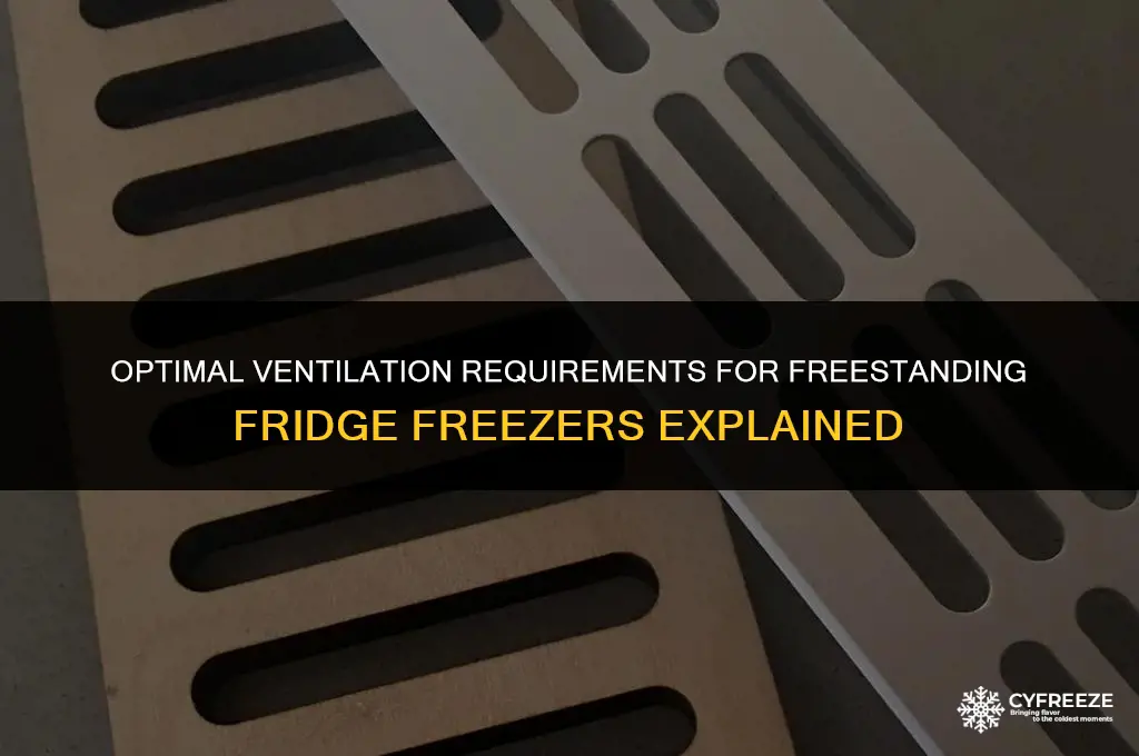 how much ventilation does a freestanding fridge freezer need