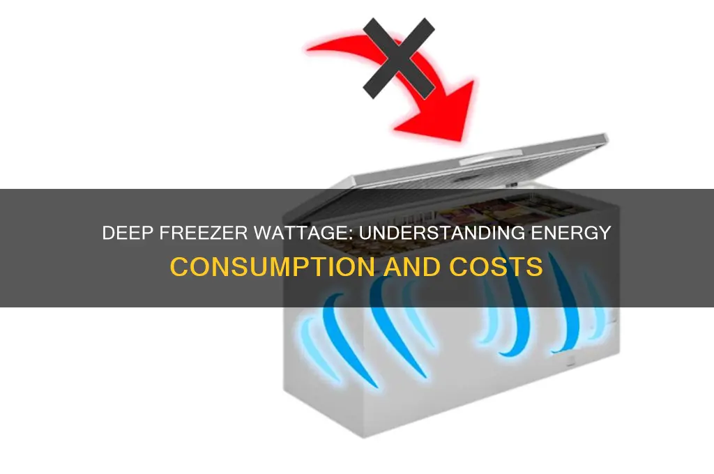 how much watts does a deep freezer use