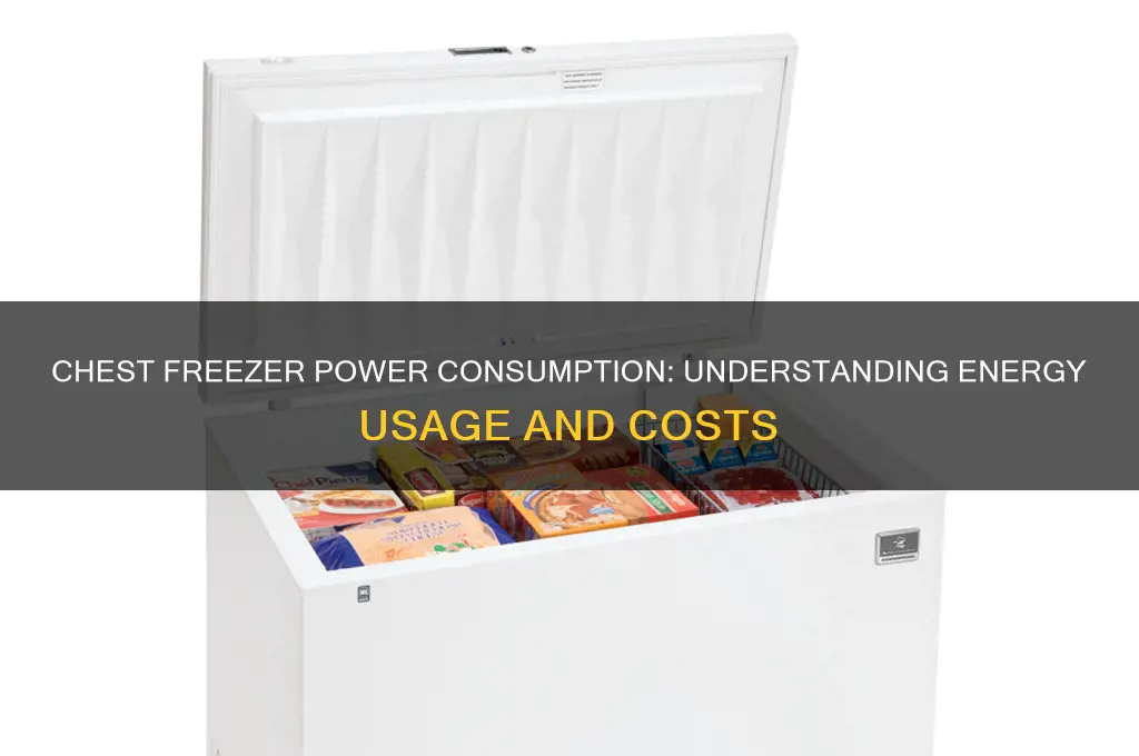 how mush power does a chest freezer use