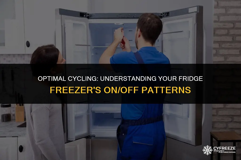 how often should a fridge freezer cycle on and off