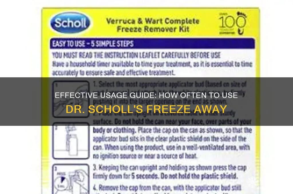 how often to use dr scholls freeze away