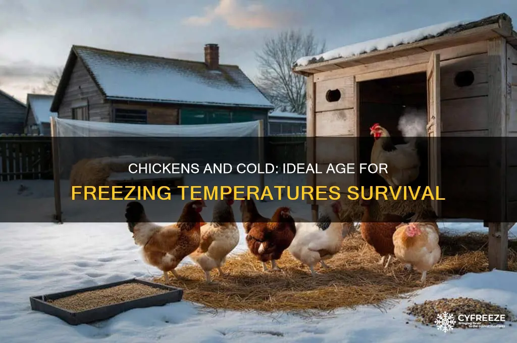 how old should a chicken be for freezing temperatures