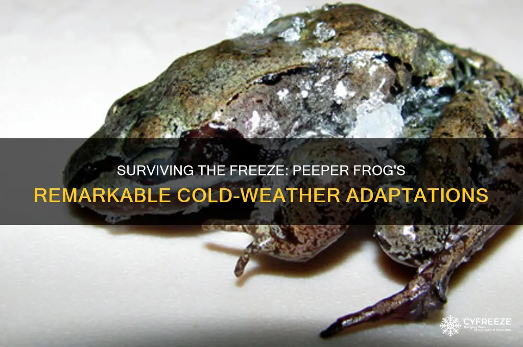 how peeper frog can survive at freezing temperatures