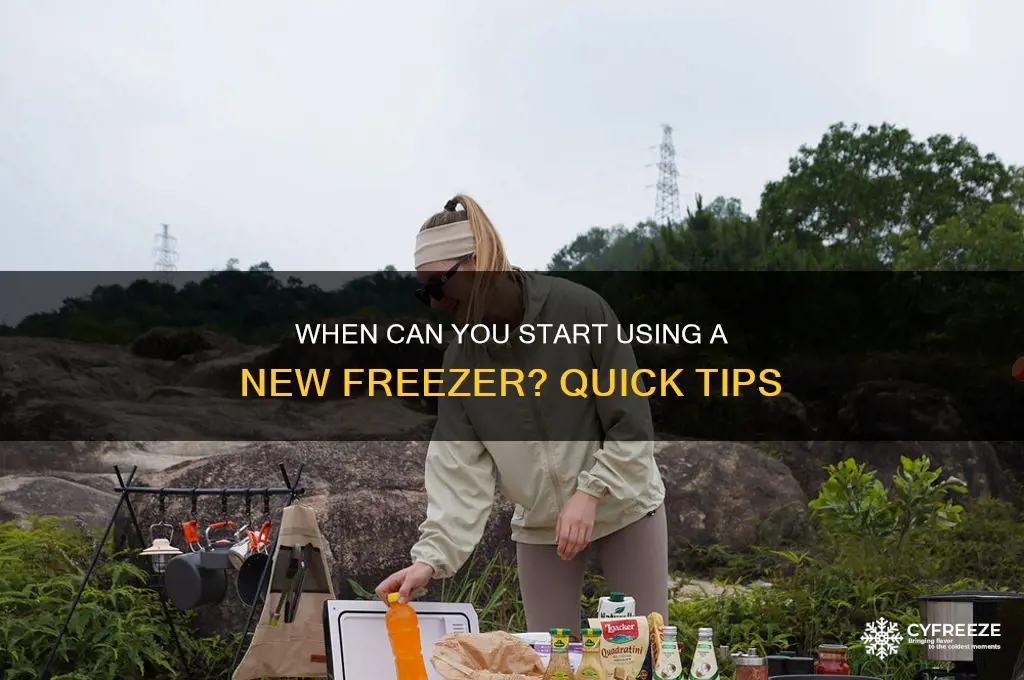 how soon can you use a new freezer