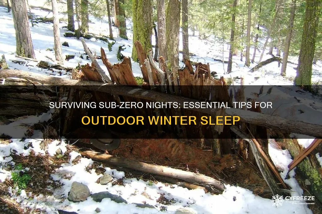 how survive freezing temperature sleep outside