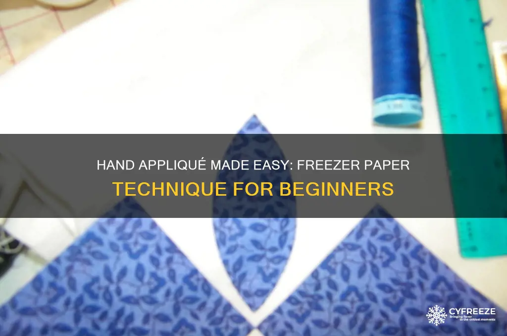 how to applique by hand using freezer paper
