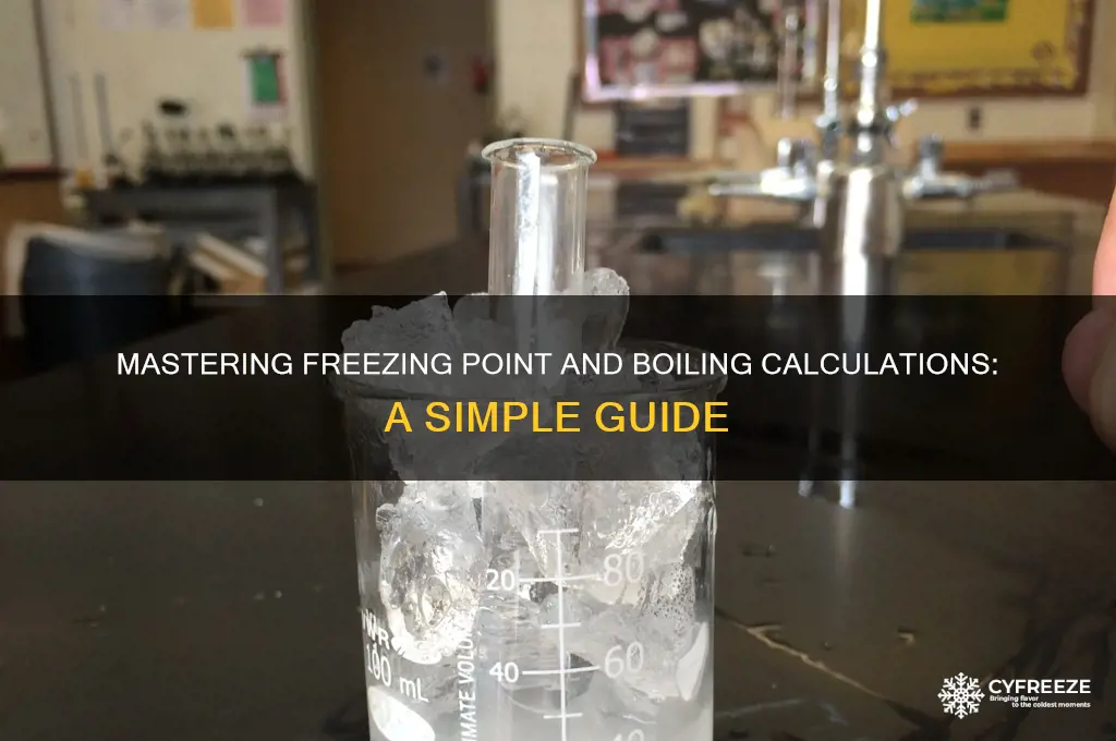 how to cal freezing point and bioling
