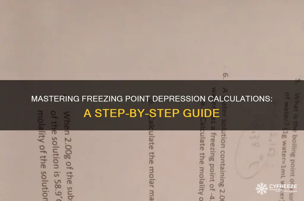 how to calculate freezing point depression