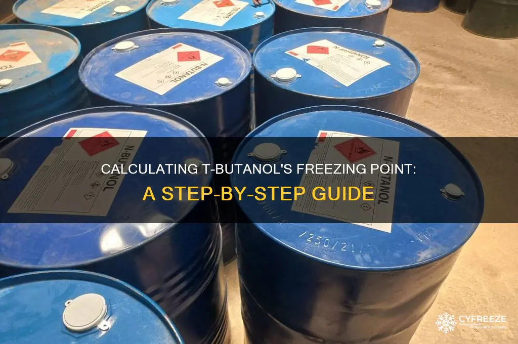 how to calculate freezing point of t-butanol