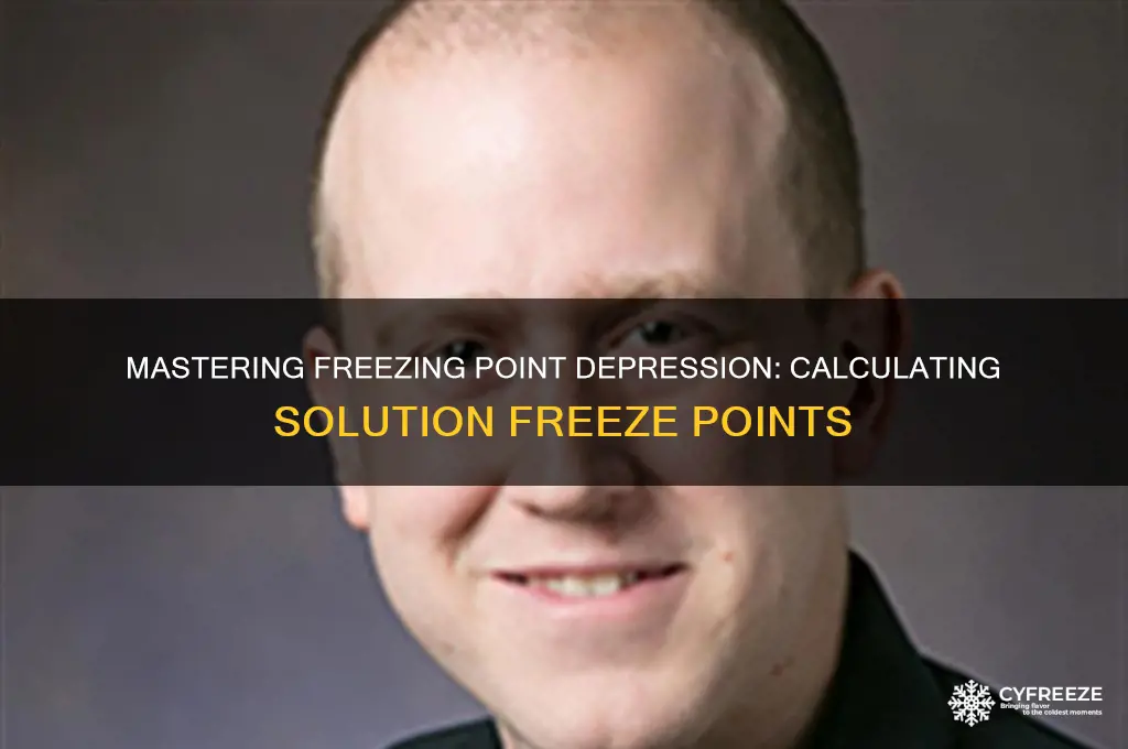 how to calculate the expected freezing point of a solution