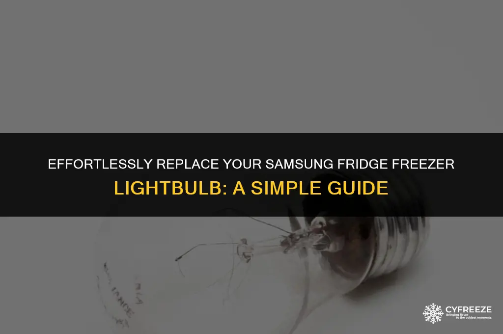 how to change a lightbulb in a samsung fridge freezer