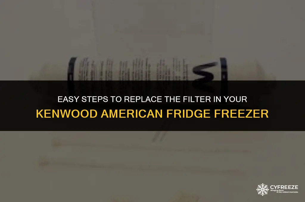 how to change filter on kenwood american fridge freezer