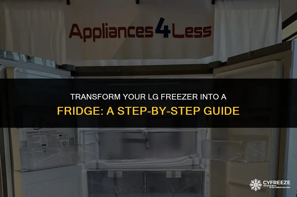 how to change freezer to fridge in lg