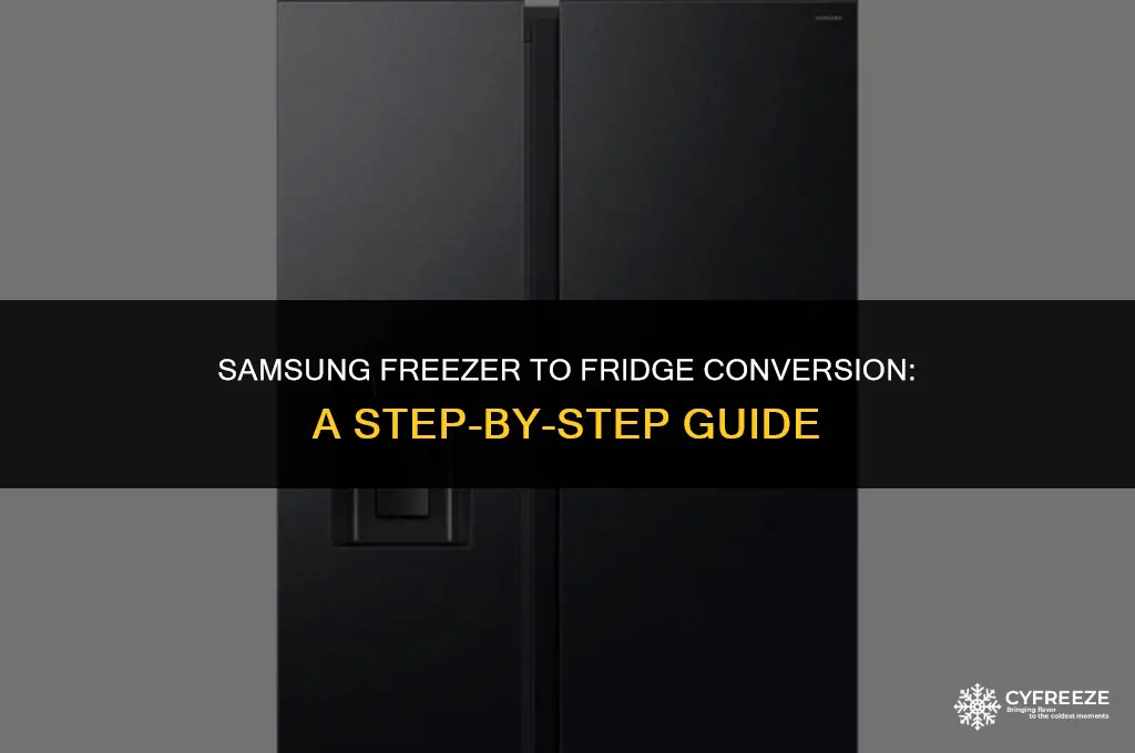 how to change freezer to fridge in samsung