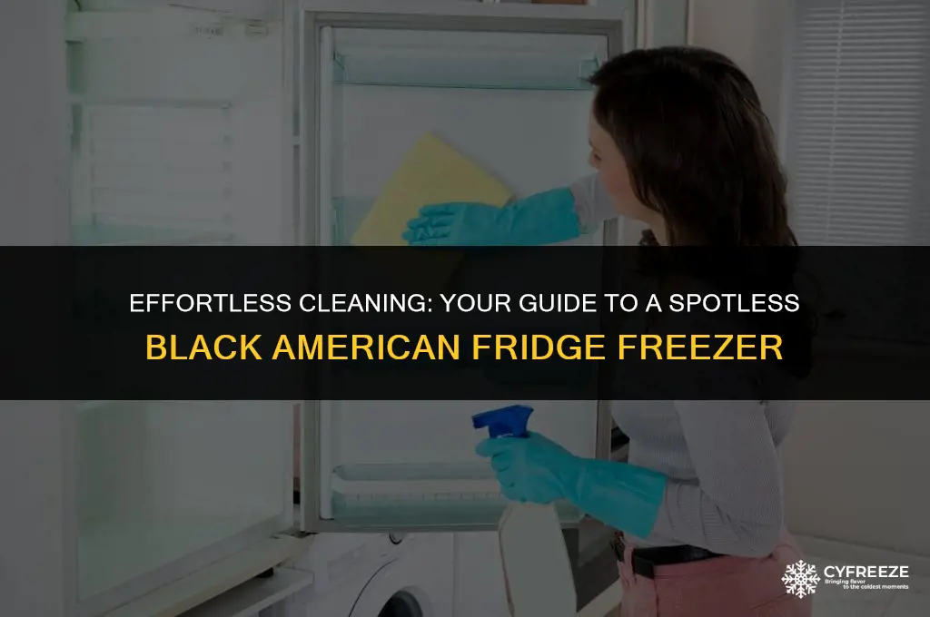 how to clean a black american fridge freezer