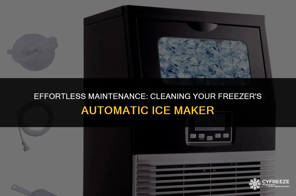 how to clean automatic ice maker in freezer