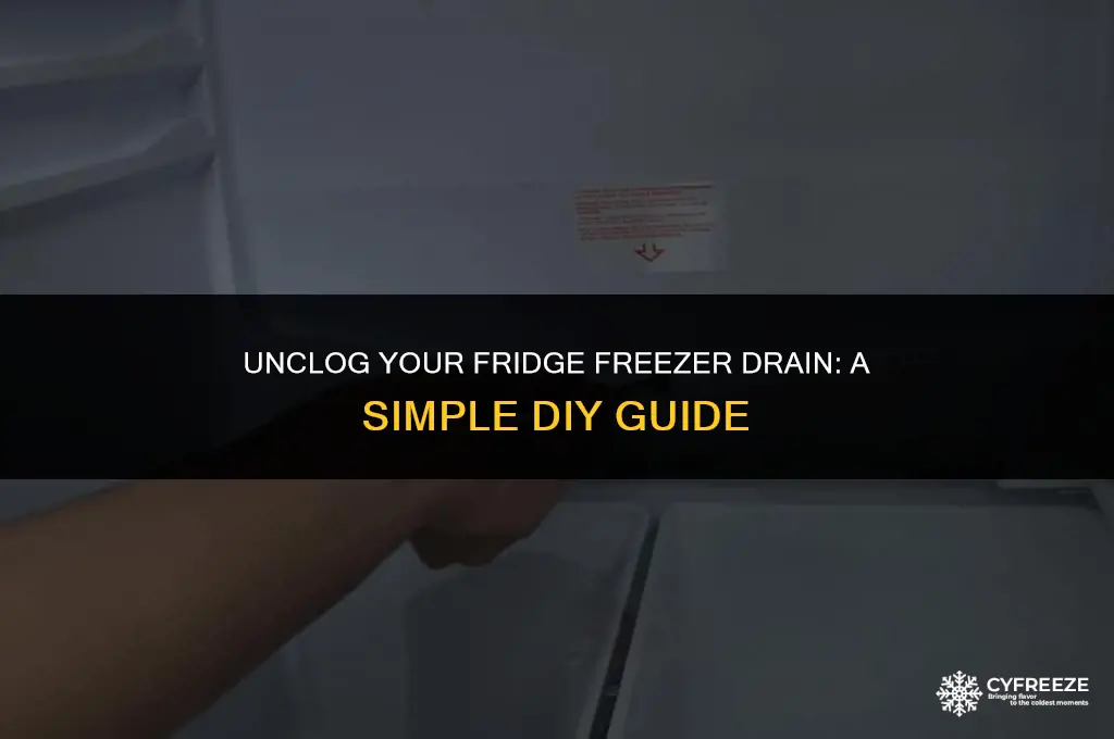 how to clean drain hole in fridge freezer