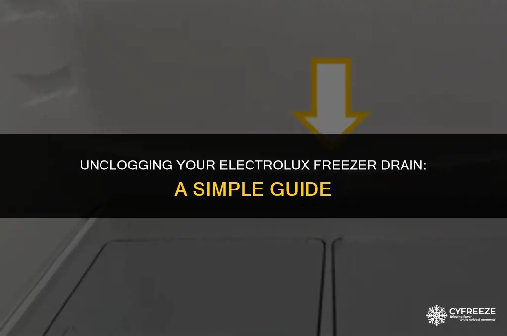 how to clean freezer drain in elctrolux fridge
