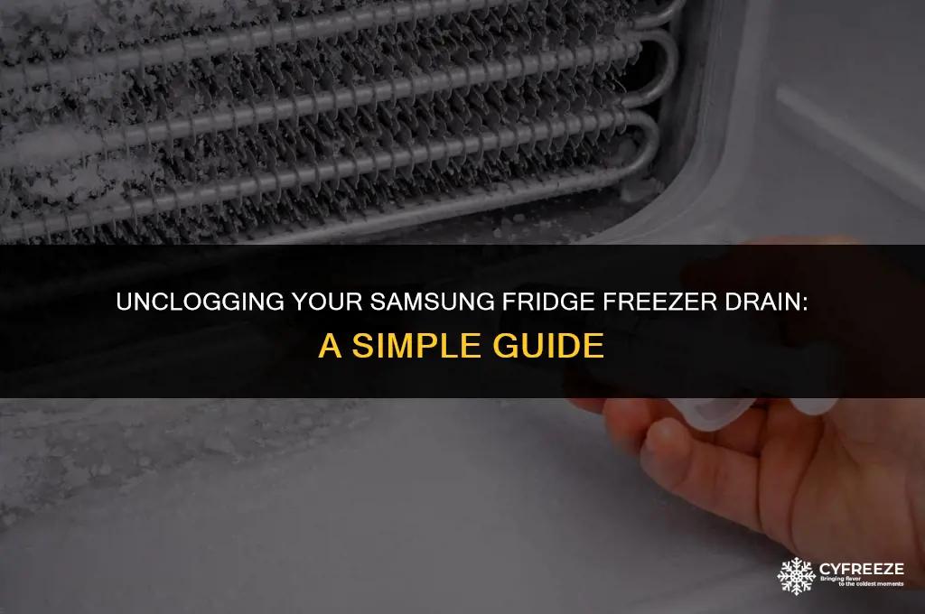 how to clean freezer drain on samsung fridge