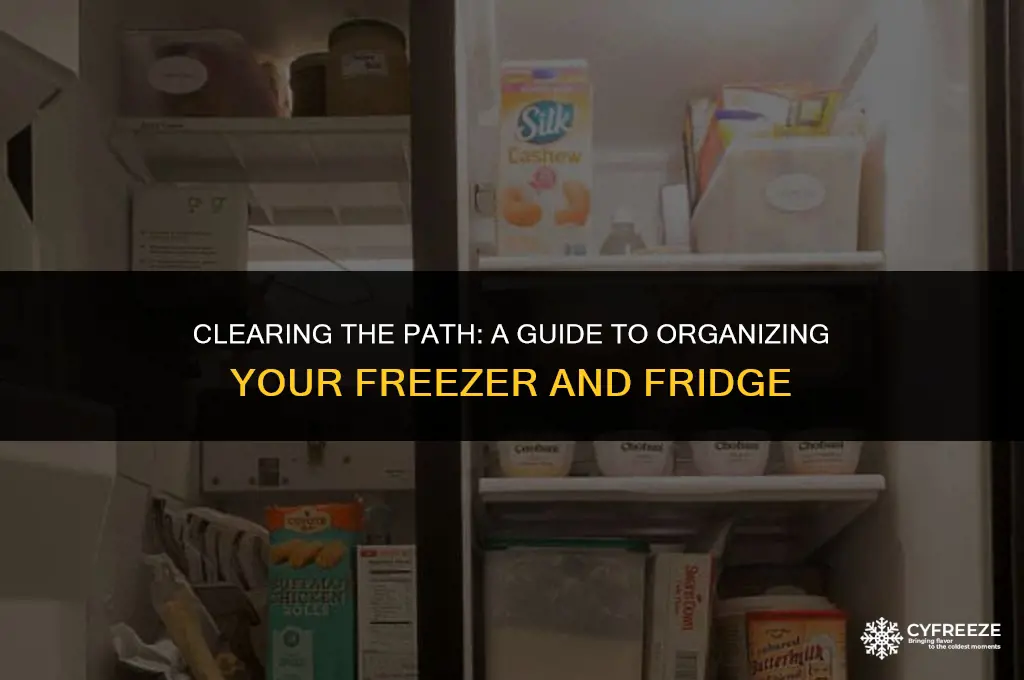 how to clear out path from freezer to fridge