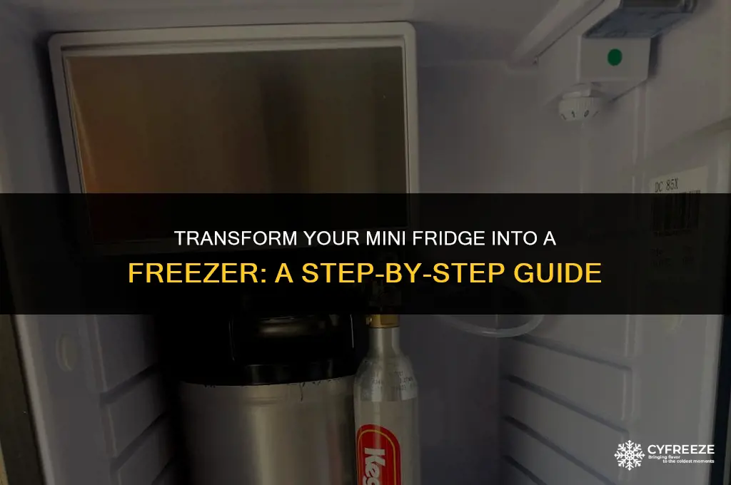how to convert a mini fridge into a freezer