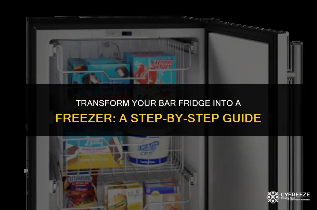 how to convert bar fridge into freezer