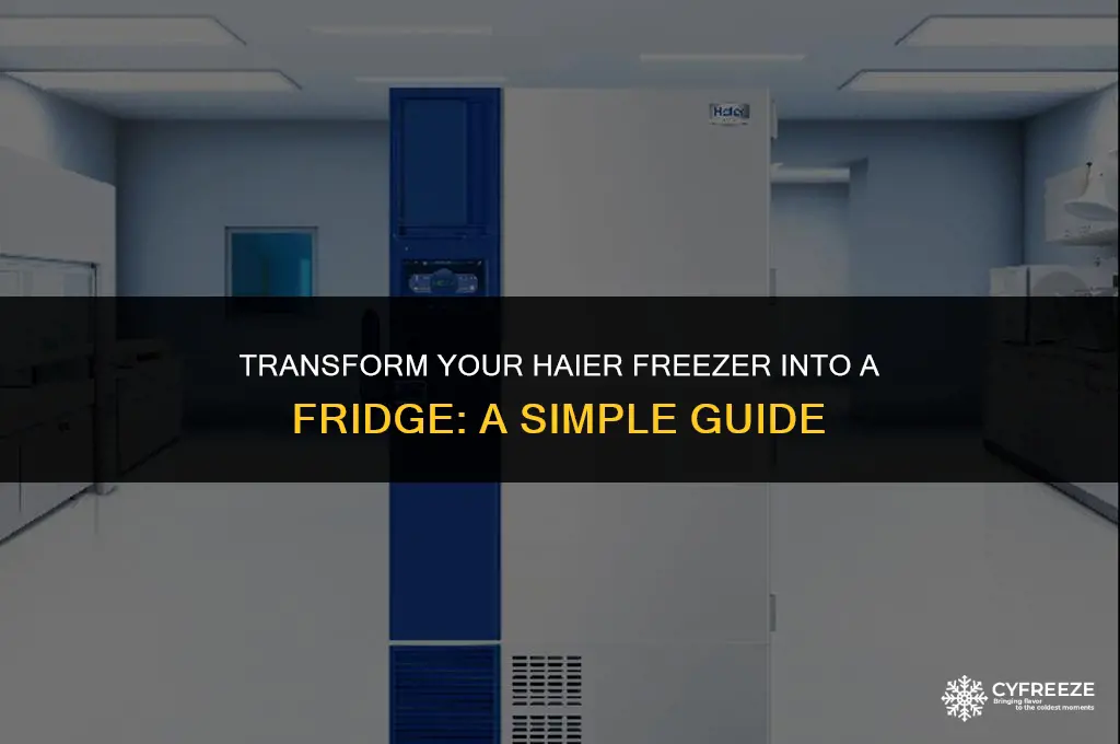 how to convert freezer to fridge in haier