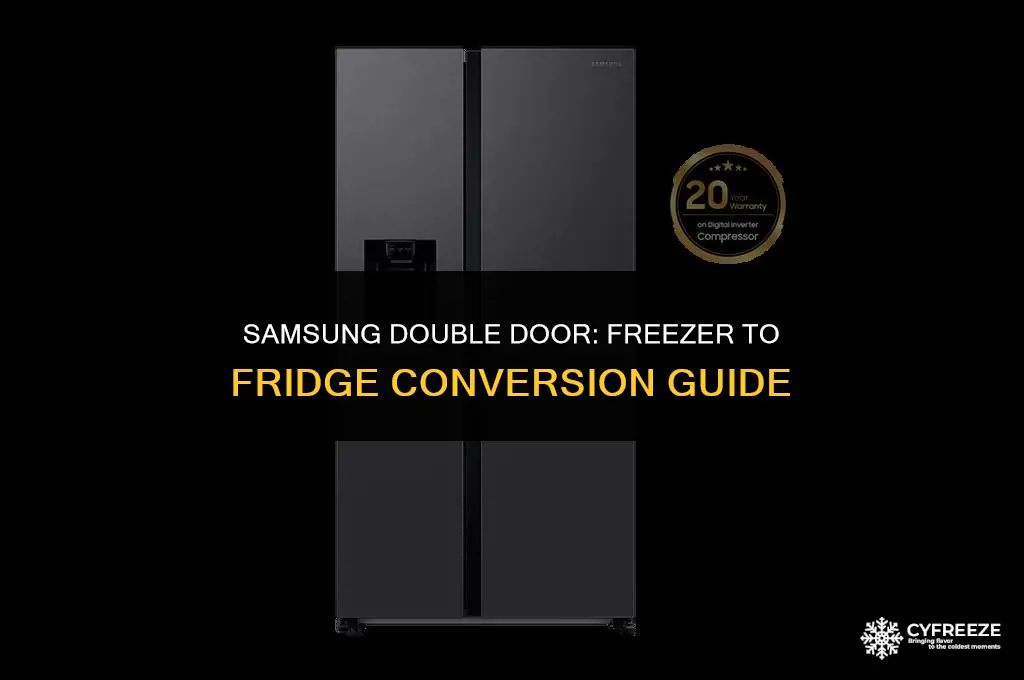 how to convert freezer to fridge in samsung double door