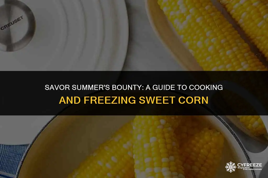 how to cook and freeze sweet corn