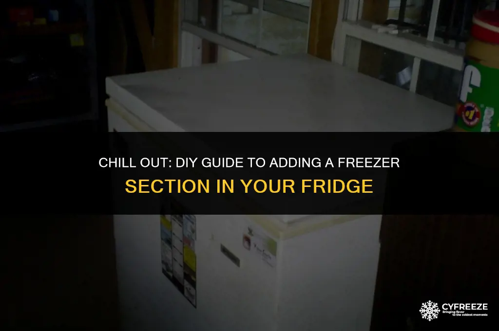 how to create freezer section in fridge