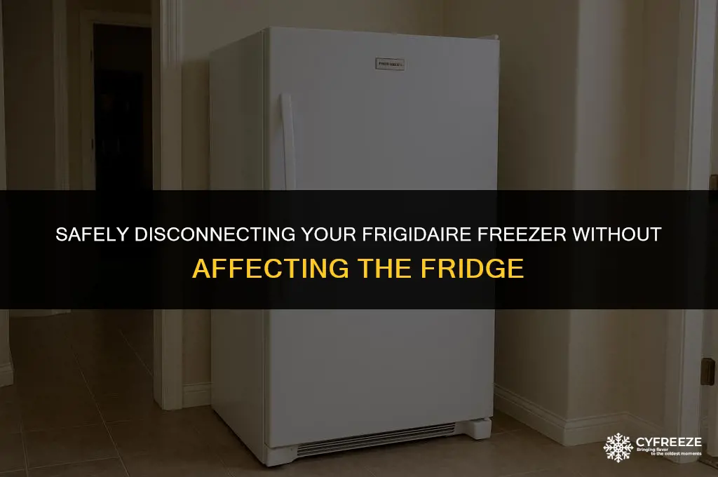 how to cut frigidaire freezer off without cutting off fridge