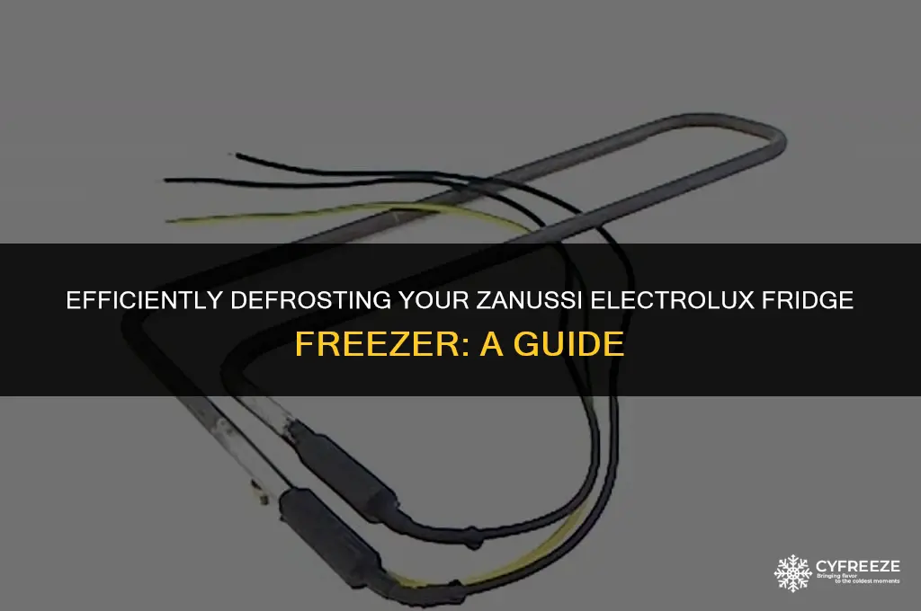 how to defrost a zanussi electrolux fridge freezer