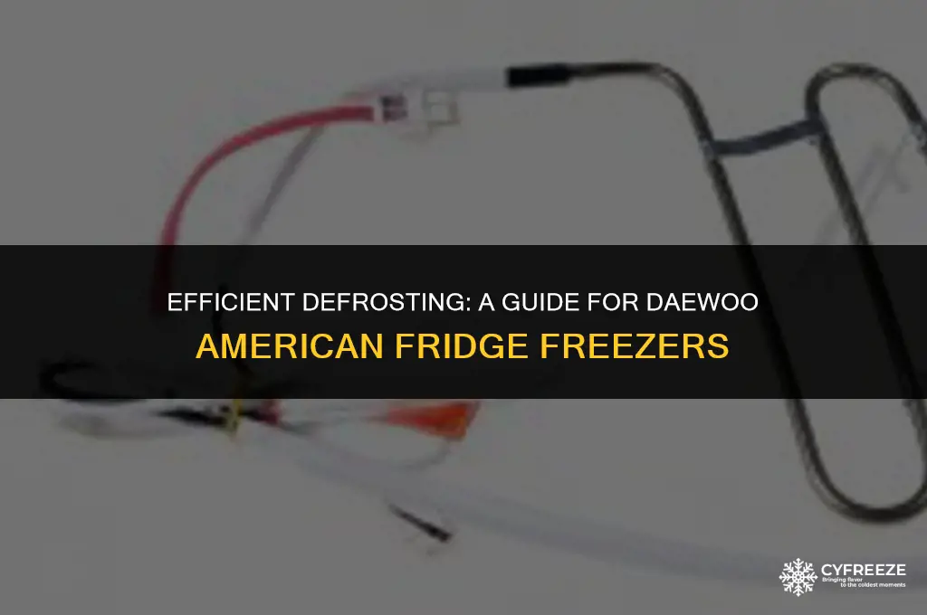 how to defrost daewoo american fridge freezer