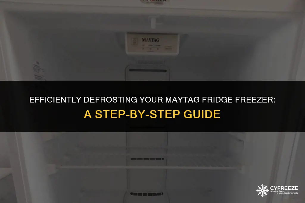 how to defrost maytag fridge freezer
