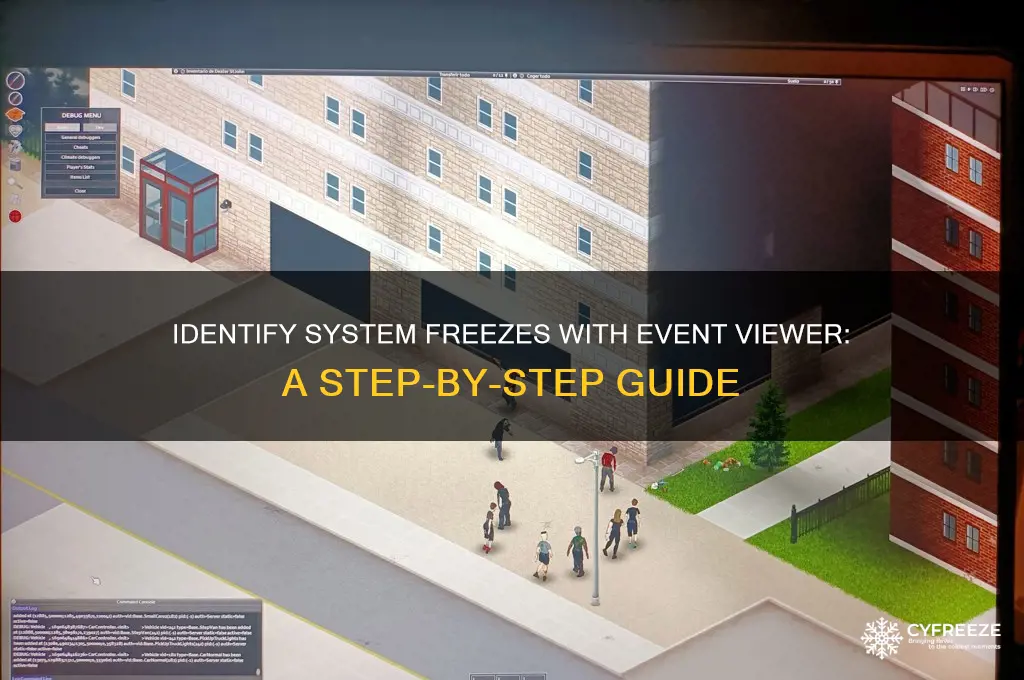 how to determine a freeze using the event viewr