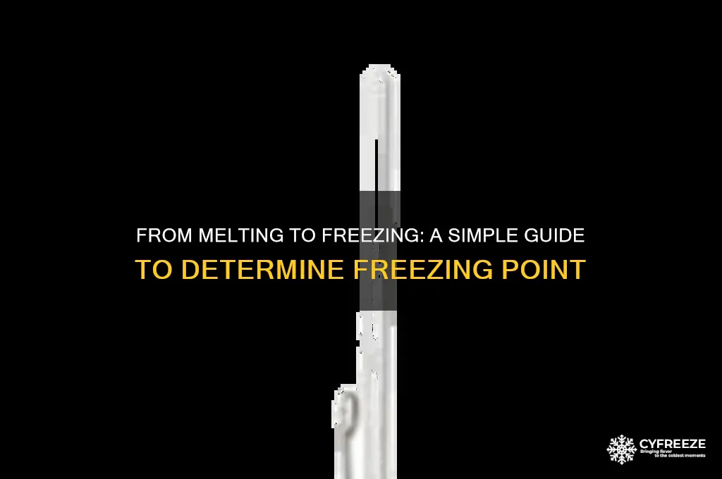 how to determine freezing point from melting point