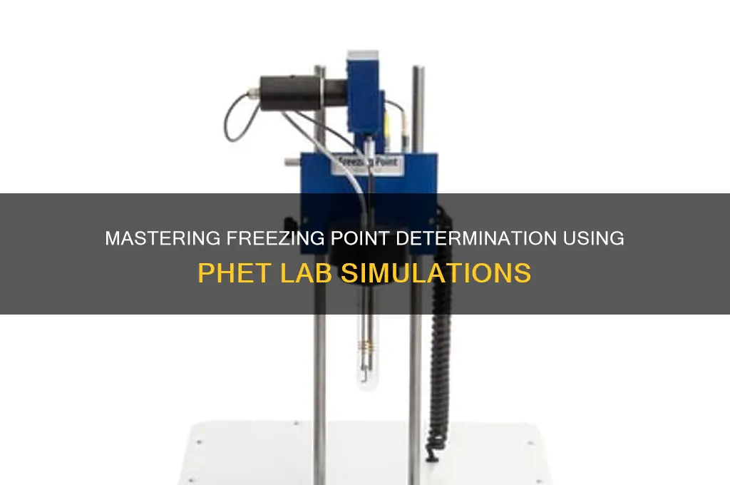 how to determine freezing point from phet lab