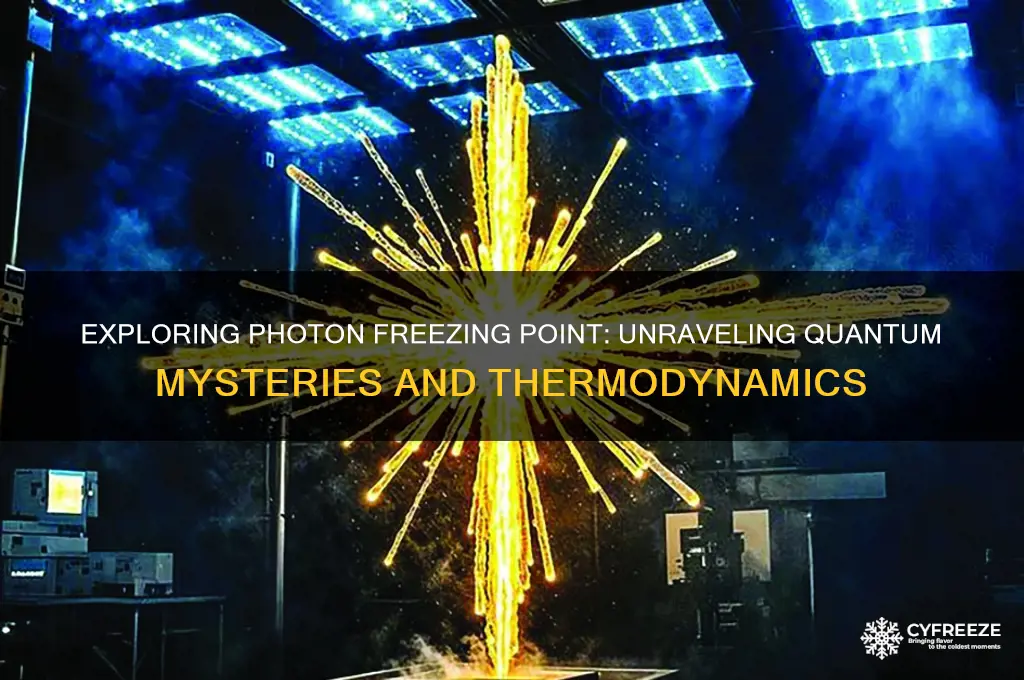 how to determine the freezing point of a photon